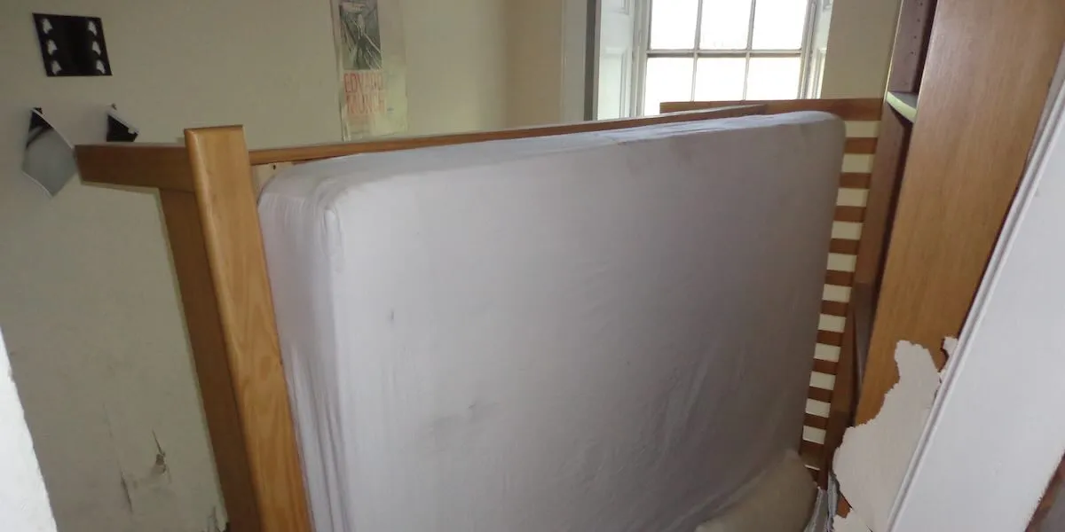 bedroom after fire